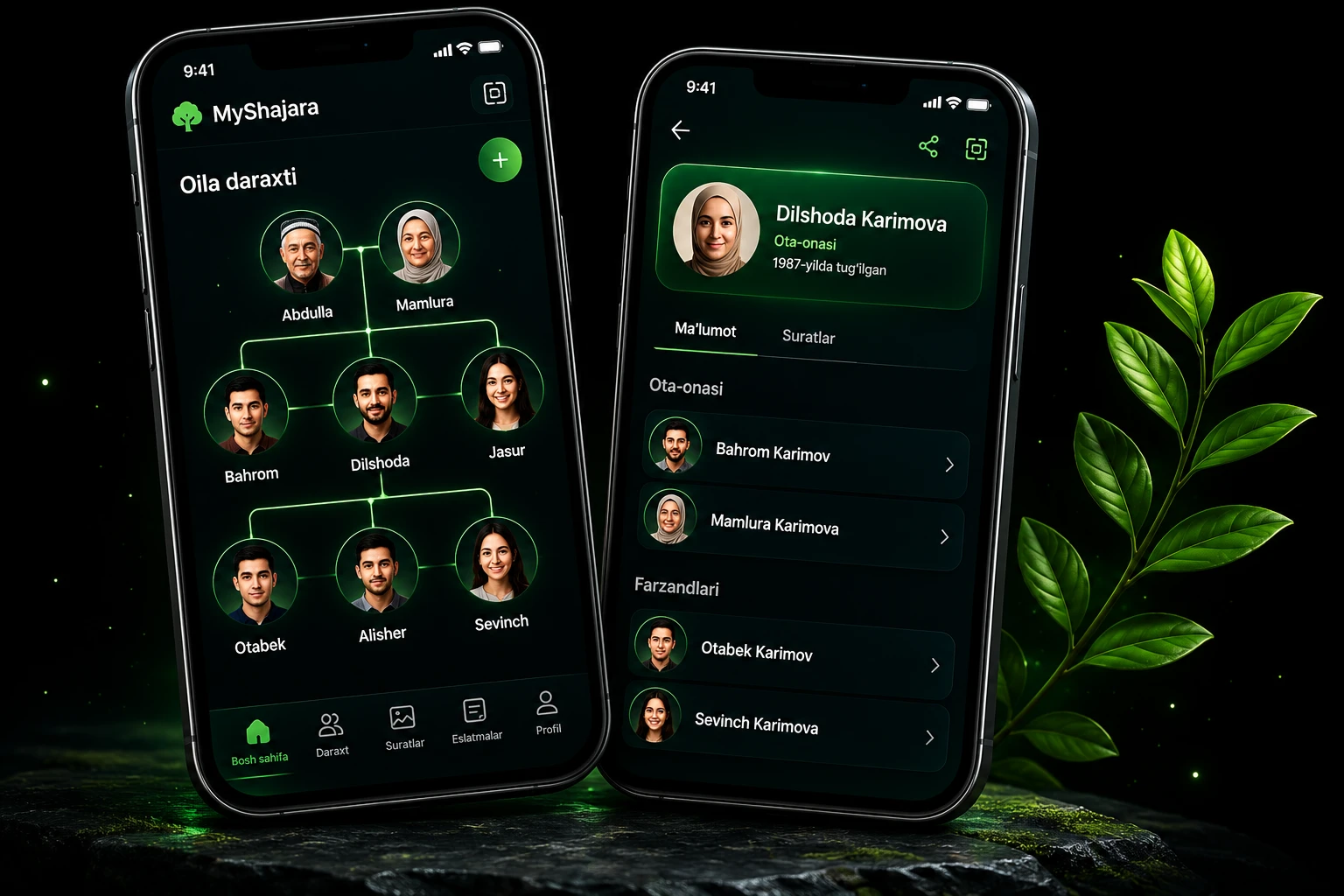 MyShajara mobile app preview